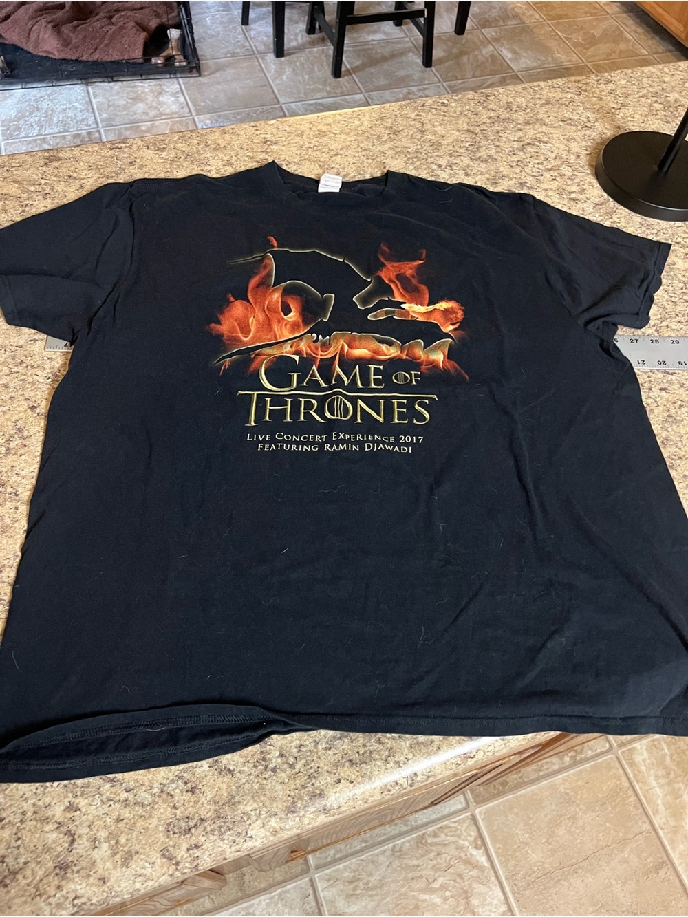 Game of Thrones Black Graphic T-Shirt - Live Concert Experience 2017